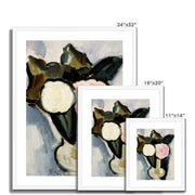 Pink and White Flowers in a Vase Framed & Mounted Print