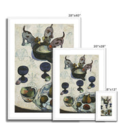 Still Life with Three Puppies Framed & Mounted Print