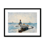 Boys in a Dory Framed & Mounted Print