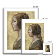 Profile of a Young Fiancée Framed & Mounted Print