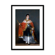 Portrait of Ferdinand VII of Spain in his robes of state Framed & Mounted Print