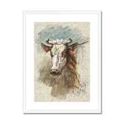 Head of a Cow, Étretat Framed & Mounted Print