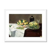 Still Life with Melon and Peaches Framed & Mounted Print