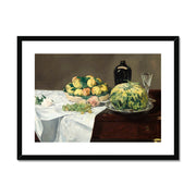 Still Life with Melon and Peaches Framed & Mounted Print