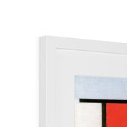 Composition with Red, Yellow, Blue, and Black Framed & Mounted Print