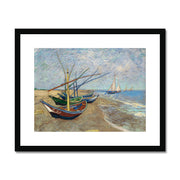 Fishing Boats on the Beach at Saintes-Maries Framed & Mounted Print