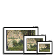 Grassy Riverbank Framed & Mounted Print