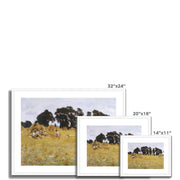 Reapers Resting in a Wheat Field Framed & Mounted Print