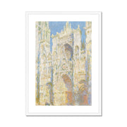 Rouen Cathedral, West Façade, Sunlight Framed & Mounted Print