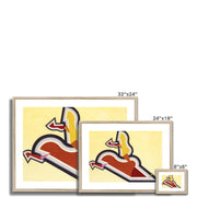 Study in Rhythm: Red and Gold Framed & Mounted Print