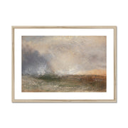 Stormy Sea Breaking on a Shore Framed & Mounted Print