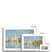 Regattas at Argenteuil Framed & Mounted Print