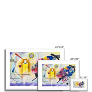 Yellow-Red-Blue abstract Framed & Mounted Print