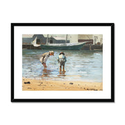 Boys Wading Framed & Mounted Print