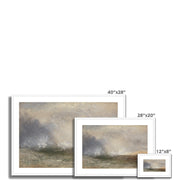 Stormy Sea Breaking on a Shore Framed & Mounted Print