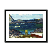The Harbor, Monhegan Coast, Maine Framed & Mounted Print