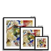 Painting with Green Center Framed & Mounted Print