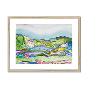 Mountain with Red House Framed & Mounted Print