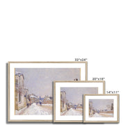 Rue Eugène Moussoir at Moret: Winter Framed & Mounted Print