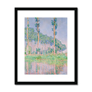 Poplars, Pink Effect Framed & Mounted Print