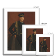 Achille De Gas in the Uniform of a Cadet Framed & Mounted Print