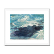 Aesthetic cloud painting background Framed & Mounted Print