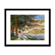 On the Bank of the Seine, Bennecourt Framed & Mounted Print