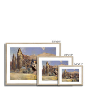 Landscape of the Moon's First Quarter Framed & Mounted Print