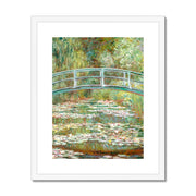 Bridge over a Pond of Water Lilies Framed & Mounted Print