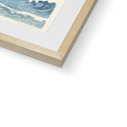 Five Seagulls Above Turbulent Sea Framed & Mounted Print