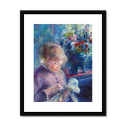 Young Woman Sewing Framed & Mounted Print