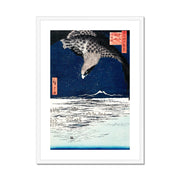 Japanese hawk vintage Ukiyo-e Framed & Mounted Print
