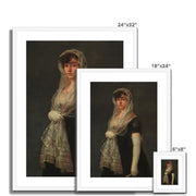 Young Lady Wearing a Mantilla and Basquina Framed & Mounted Print