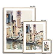A Bridge and Campanile, Venice Framed & Mounted Print