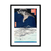 Japanese hawk vintage Ukiyo-e Framed & Mounted Print