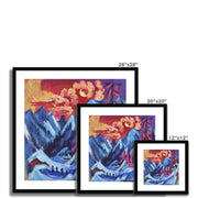 Winter Landscape in Moonlight Framed & Mounted Print