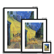 Café Terrace at Night Framed & Mounted Print