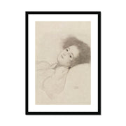 Portrait of a Young Woman Reclining Framed & Mounted Print