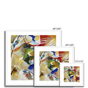 Painting with Green Center Framed & Mounted Print