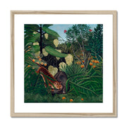 Fight between a Tiger and a Buffalo Framed & Mounted Print