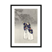 Actors in the Noh theater play Eboshiori 1 Framed & Mounted Print