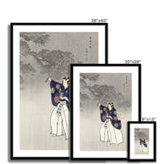 Actors in the Noh theater play Eboshiori 1 Framed & Mounted Print
