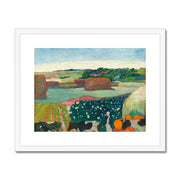 Haystacks in Brittany Framed & Mounted Print