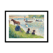 Horse and Boats Framed & Mounted Print