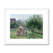 Apple trees in Eragny, sunny morning Framed & Mounted Print