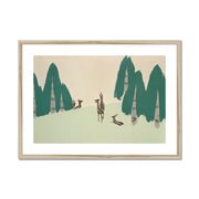 Deer from Momoyogusa–Flowers of a Hundred Generations Framed & Mounted Print