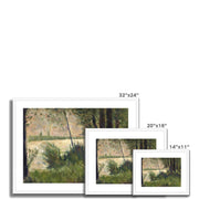 Grassy Riverbank Framed & Mounted Print