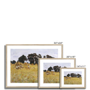 Reapers Resting in a Wheat Field Framed & Mounted Print