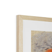 Naakte vrouw tussen twee van elkaar weg kijkende mannen hoofden Framed & Mounted Print