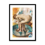Woman Bathing in a Shallow Tub Framed & Mounted Print